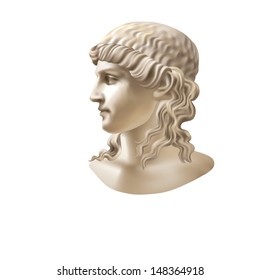 Head boy in a classical style on a white background