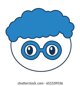 head boy with glasses expression