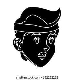 head boy young facial expression silhouette