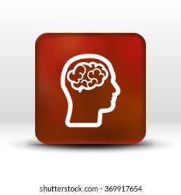Head brain icon think design over vector illustration.