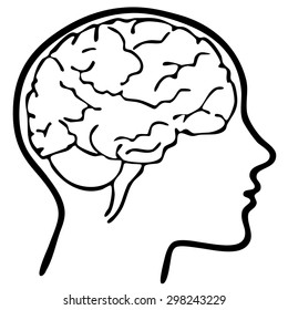 Head Brain Silhouette Vector Stock Vector (Royalty Free) 298243229 ...