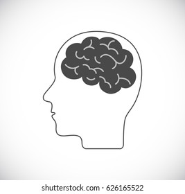 head with brain symbol icon