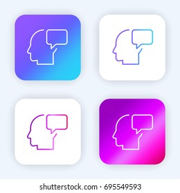 Head bright purple and blue gradient app icon