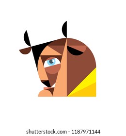 The head of a brown beast