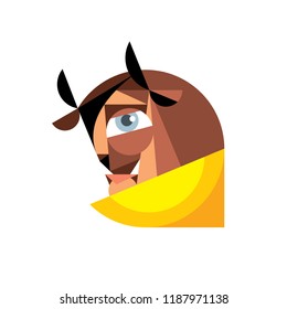 The head of a brown monster