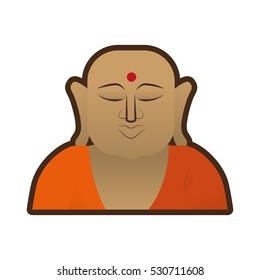 head buddha faith thai god vector illustration eps 10