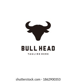 Head Buffalo Bull Silhouette Logo Symbol Design Illustration Vector 