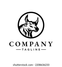 Head buffalo cow ox bull head logo design inspiration with style modern logo.
