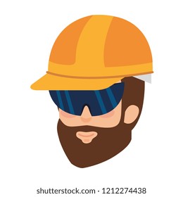 head builder constructor with helmet and goggles