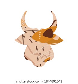 Head of a bull abstract silhouette. Symbol of 2021