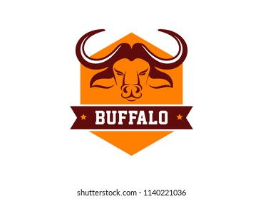 Head of Bull, buffalo, vector logo and symbol