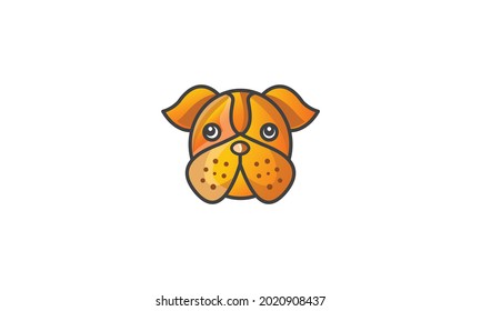 The head of Bull Dog Vector Illustration