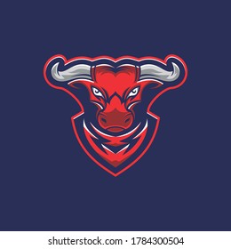 head bull esport template logo design