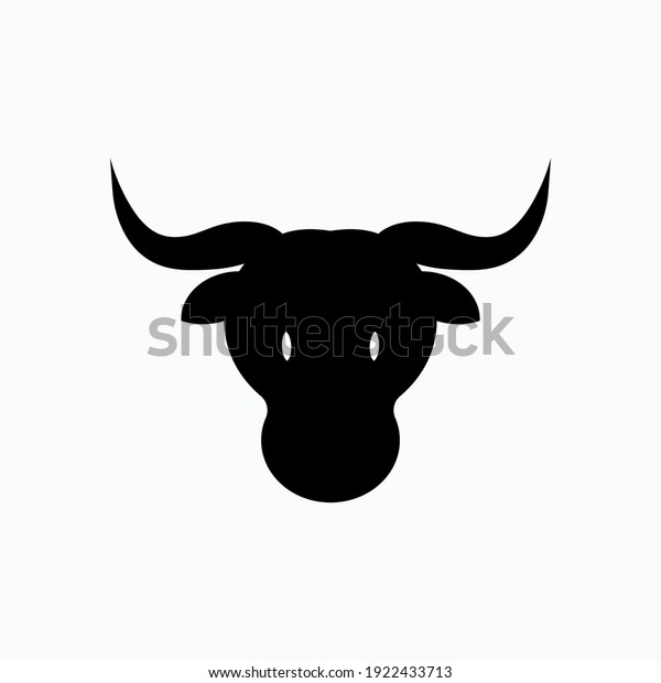 Head Bull Icon Bullish Symbol Vector Stock Vector (Royalty Free ...