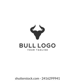 Head Bull Logo design vector illustration template