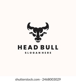 Diseño de logo de Head Bull para su empresa, identidad, marca e icono