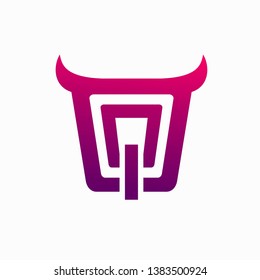 Head of the Bull Logo digital concept