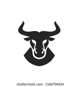 head bull logo icon designs vector