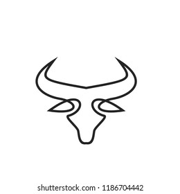 head bull logo icon designs vector
