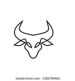 head bull logo icon designs vector