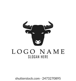 head bull logo suitable for farmer, sport, brave, strong, gaming and mascot