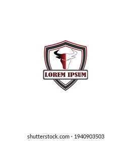 vector de diseño del logotipo de la protección de la cabeza