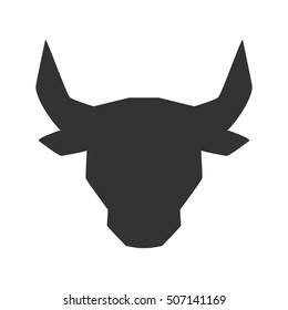 head bull silhouette isolated icon vector illustration design