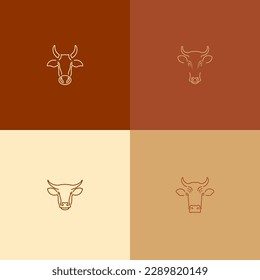 Head of a Bull through Bold Lines