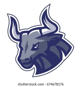 Head of bull vector