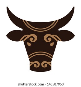 Head of a bull, vector illustration