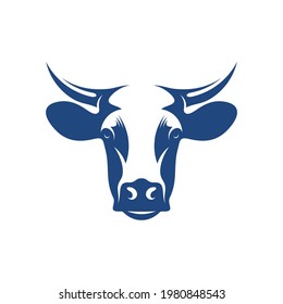 Head Bull vector illustration. Creative Head Bull logo design concept template