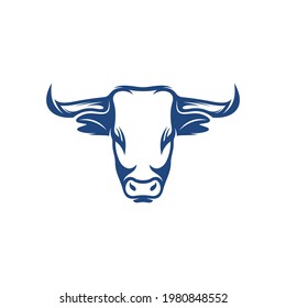 Head Bull vector illustration. Creative Head Bull logo design concept template