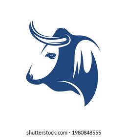 Head Bull vector illustration. Creative Head Bull logo design concept template