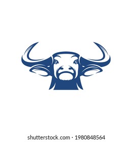 Head Bull vector illustration. Creative Head Bull logo design concept template