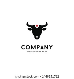 head bull/buffalo and star logo design inspiration