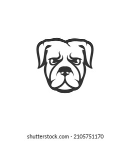vector de la cara del bulldog