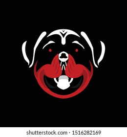 Head Bulldog Illustration Animal Vector Logo