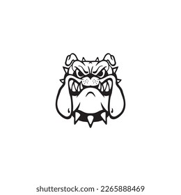 head bulldog illustration logo. philosophy of strength and loyalty. 
