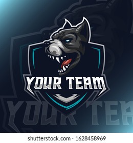 Head Bulldog Logo Mascot Vector for teammate