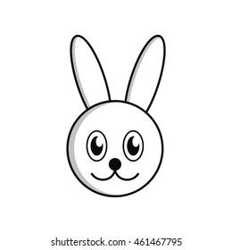 Head of bunny illustration vector