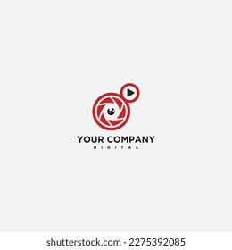 Logo-Design mit Kopfkamera-Video und Kamera 
