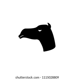 head of camel silhouette icon. Element of animal silhouette for mobile concept and web apps. Detailed camel icon can be used for web and mobile. Premium icon on white background