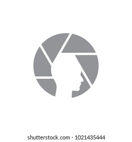 Head Camera Logo Icon Design