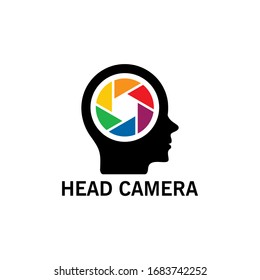 Head Camera Logo Template Design
