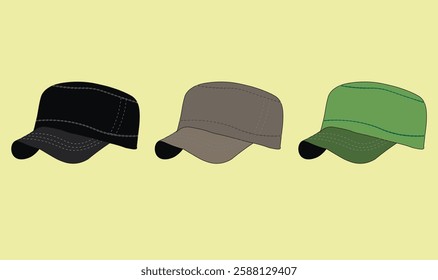 Head caps vector illustration for use.