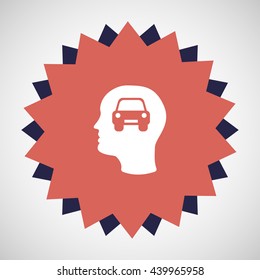 head and car icon