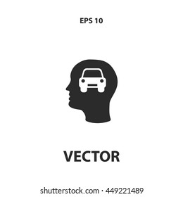 head and car icon