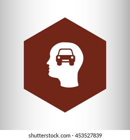 head and car icon