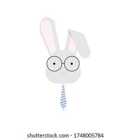 head cartoon rabbit vector eps10