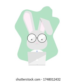 head cartoon rabbit vector eps10